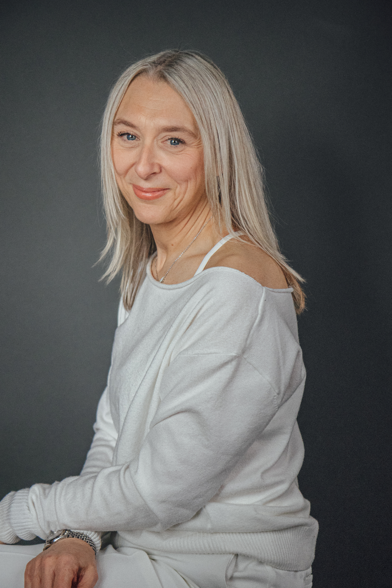 Luba Stoykovich, naturopath, in a forest