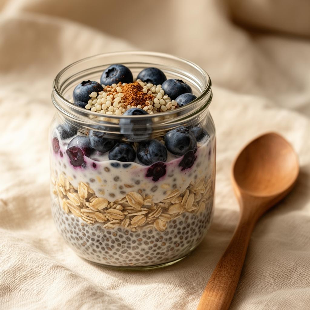 Blueberry chia overnight oats
